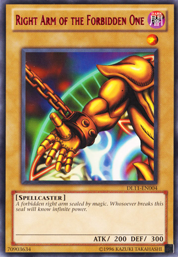 Right Arm of the Forbidden One (Red) [DL11-EN004] Rare | The CG Realm