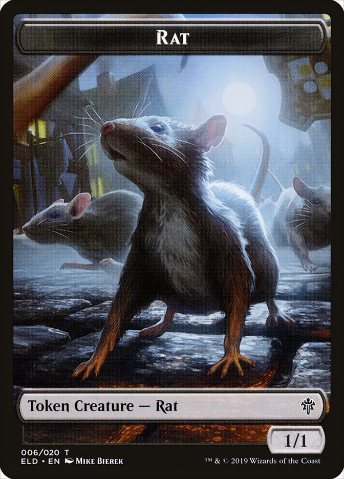 Rat Token [Throne of Eldraine Tokens] | The CG Realm