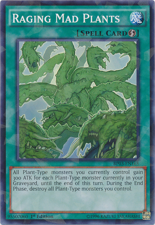 Raging Mad Plants [BP03-EN165] Shatterfoil Rare | The CG Realm