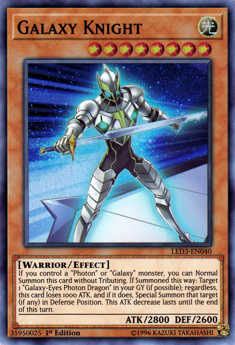 Galaxy Knight [LED3-EN040] Super Rare | The CG Realm