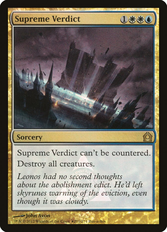 Supreme Verdict (Buy-A-Box) [Return to Ravnica Promos] | The CG Realm