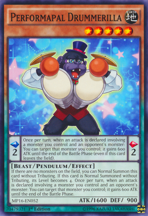 Performapal Drummerilla [MP16-EN052] Common | The CG Realm