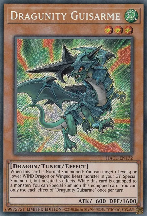 Dragunity Guisarme [HAC1-EN172] Secret Rare | The CG Realm