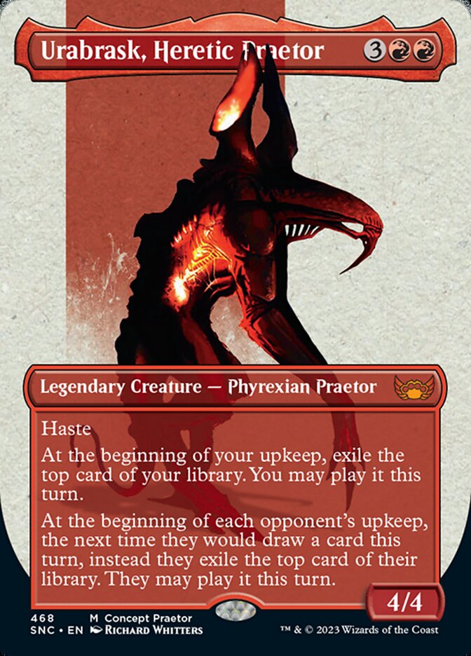 Urabrask, Heretic Praetor (Borderless Concept Praetors) [Phyrexia: All Will Be One] | The CG Realm