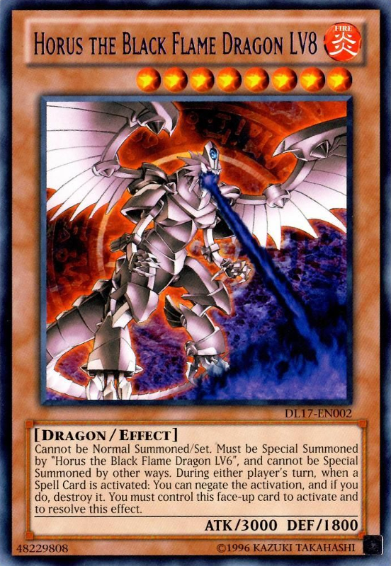 Horus the Black Flame Dragon LV8 (Purple) [DL17-EN002] Rare | The CG Realm