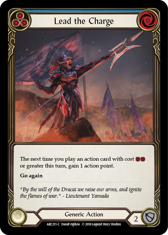 Lead the Charge (Blue) [ARC211-C] (Arcane Rising)  1st Edition Rainbow Foil | The CG Realm