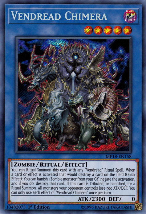 Vendread Chimera [MP18-EN158] Secret Rare | The CG Realm