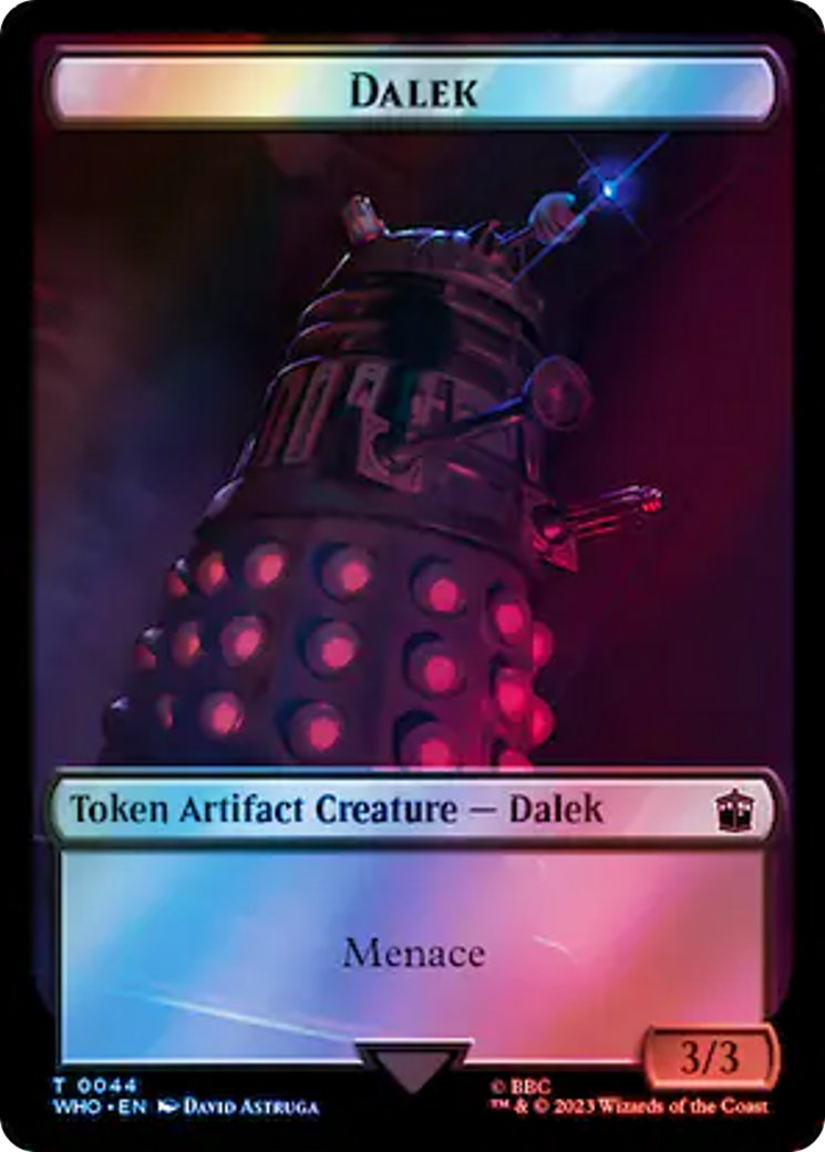 Dalek // Food (0057) Double-Sided Token (Surge Foil) [Doctor Who Tokens] | The CG Realm