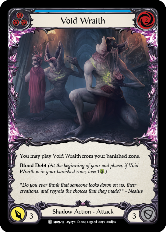 Void Wraith (Blue) [MON211-RF] (Monarch)  1st Edition Rainbow Foil | The CG Realm