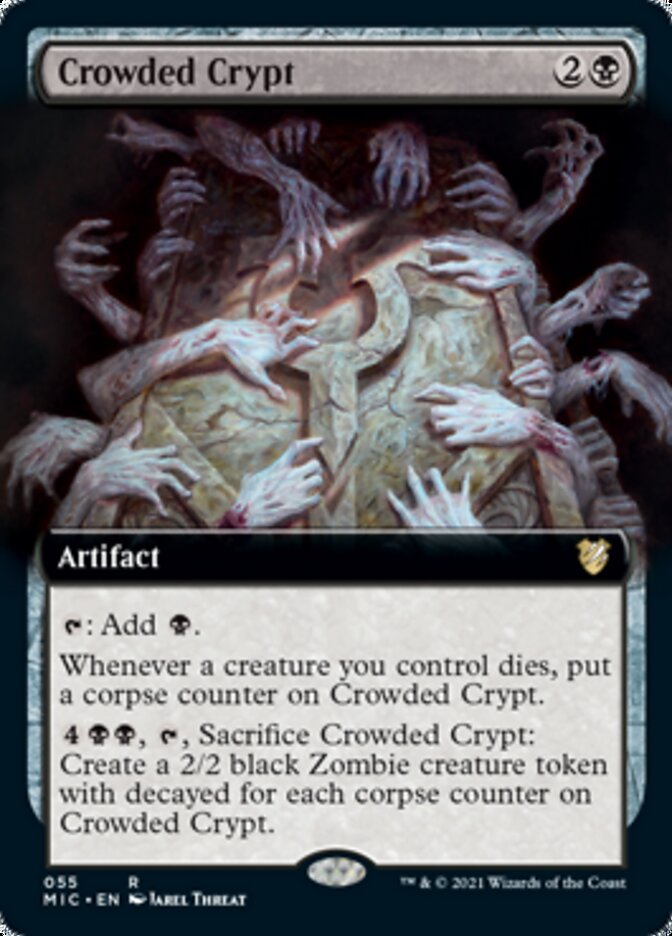 Crowded Crypt (Extended Art) [Innistrad: Midnight Hunt Commander] | The CG Realm