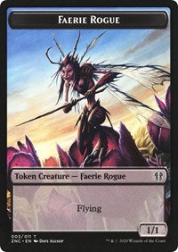 Faerie Rogue // Thopter Double-Sided Token [Zendikar Rising Commander Tokens] | The CG Realm