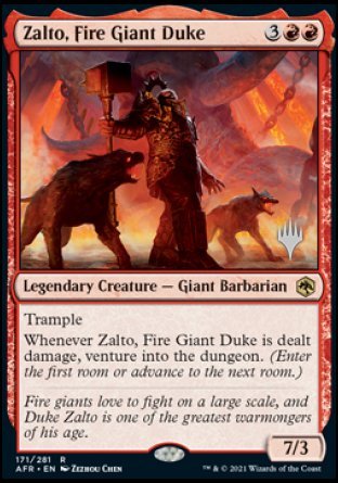 Zalto, Fire Giant Duke (Promo Pack) [Dungeons & Dragons: Adventures in the Forgotten Realms Promos] | The CG Realm