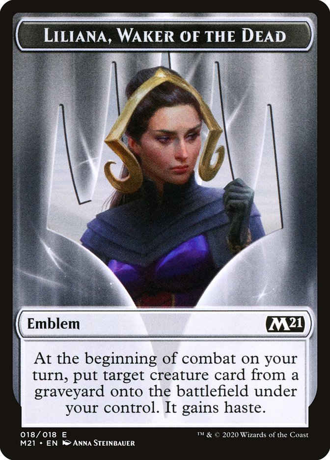 Liliana, Waker of the Dead Emblem [Core Set 2021 Tokens] | The CG Realm