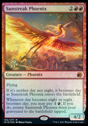 Sunstreak Phoenix [Innistrad: Midnight Hunt Prerelease Promos] | The CG Realm