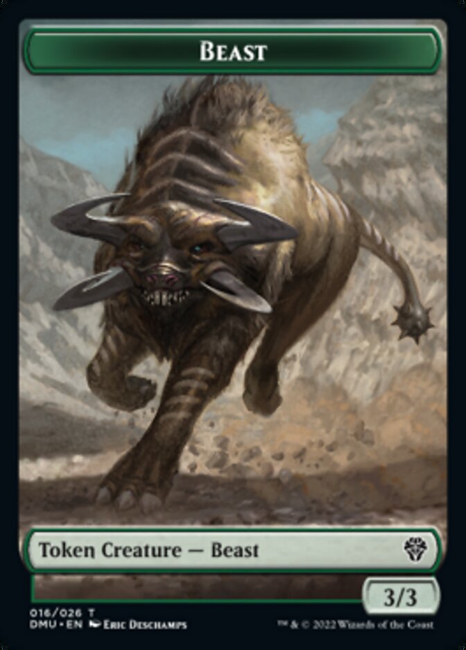 Saproling // Beast Double-Sided Token [Dominaria United Tokens] | The CG Realm