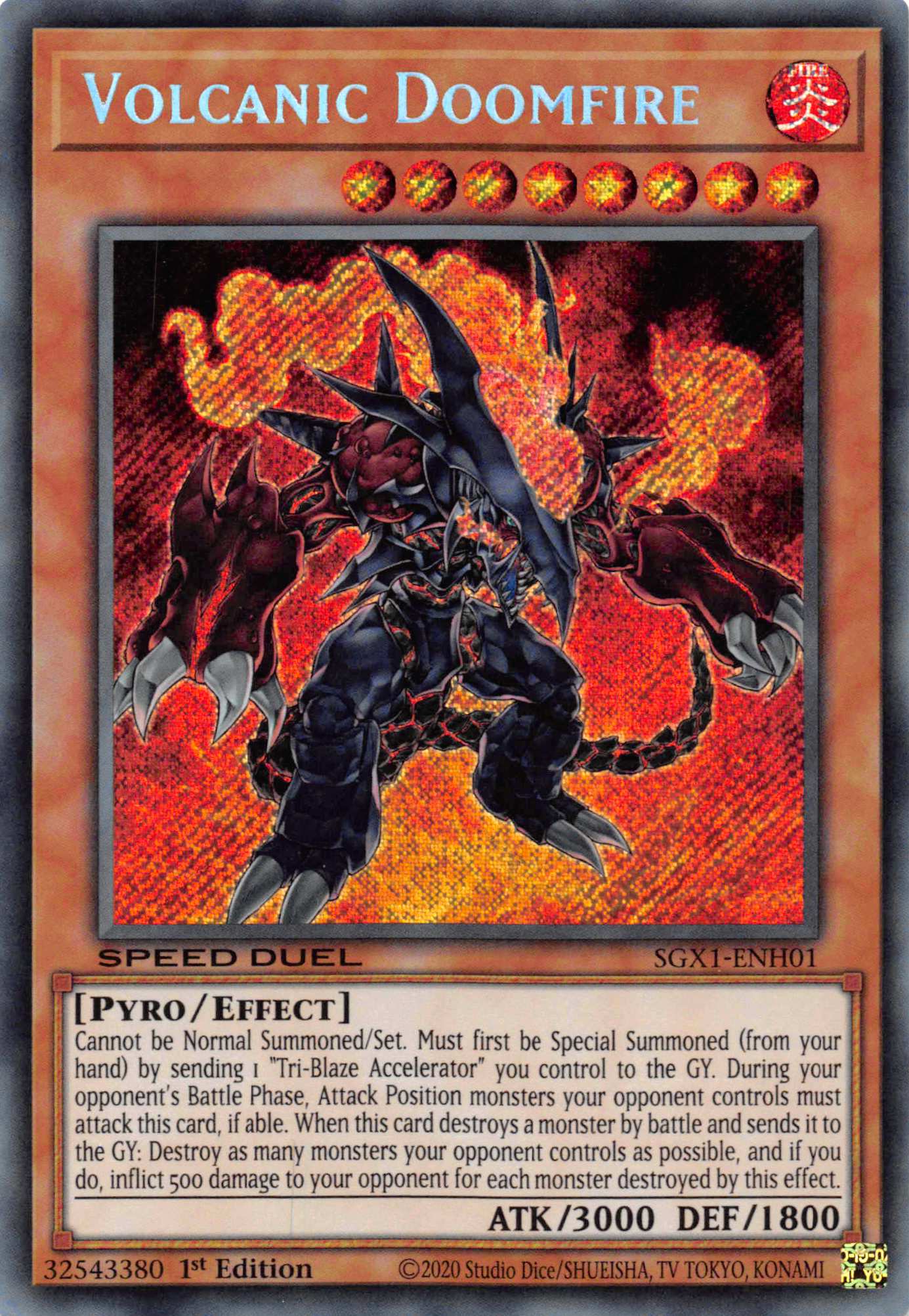 Volcanic Doomfire [SGX1-ENH01] Secret Rare | The CG Realm