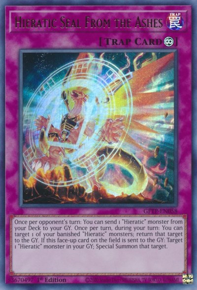 Hieratic Seal from the Ashes [GFTP-EN058] Ultra Rare | The CG Realm