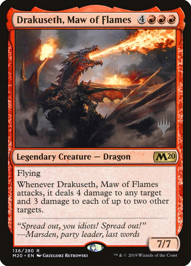 Drakuseth, Maw of Flames (Promo Pack) [Core Set 2020 Promos] | The CG Realm