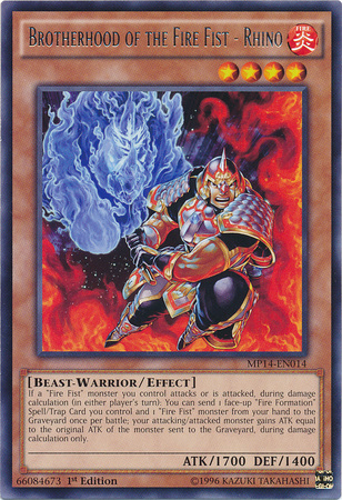 Brotherhood of the Fire Fist - Rhino [MP14-EN014] Rare | The CG Realm