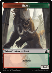 Goblin (0008) // Beast Double-Sided Token [Ravnica Remastered Tokens] | The CG Realm