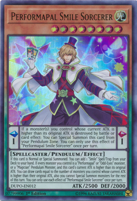 Performapal Smile Sorcerer [DUPO-EN012] Ultra Rare | The CG Realm