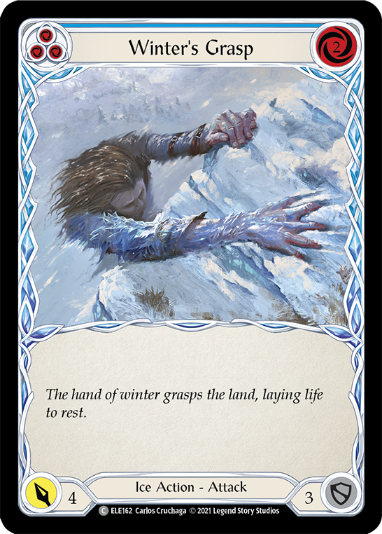 Winter's Grasp (Blue) [ELE162] (Tales of Aria)  1st Edition Rainbow Foil | The CG Realm