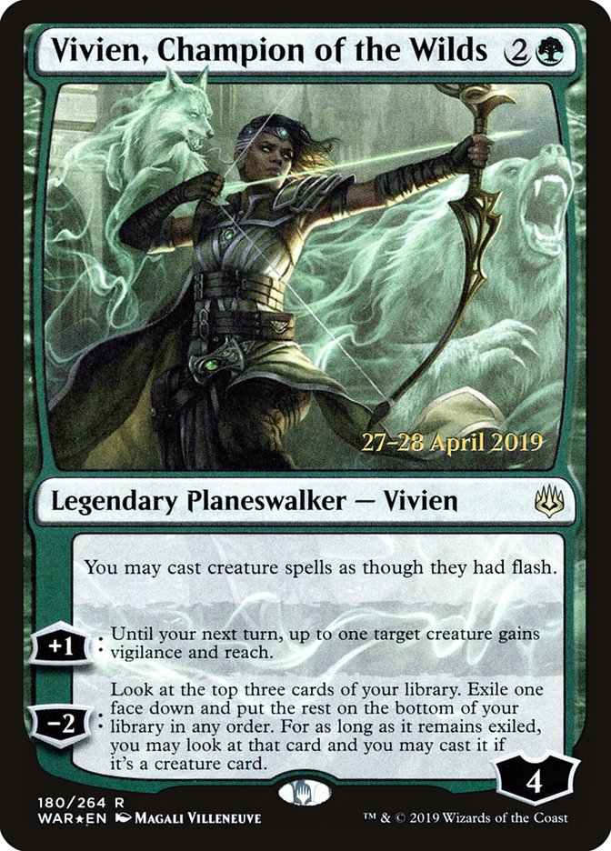 Vivien, Champion of the Wilds [War of the Spark Prerelease Promos] | The CG Realm