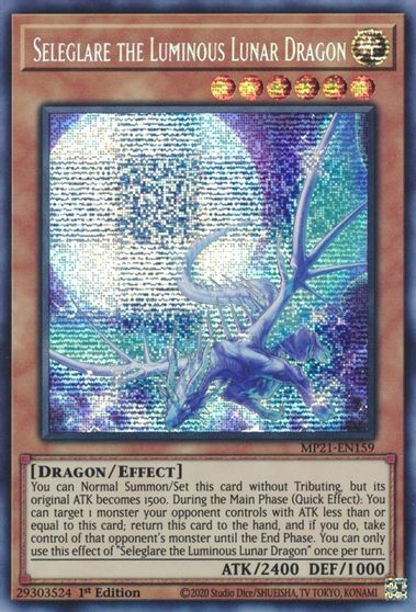 Seleglare the Luminous Lunar Dragon [MP21-EN159] Prismatic Secret Rare | The CG Realm