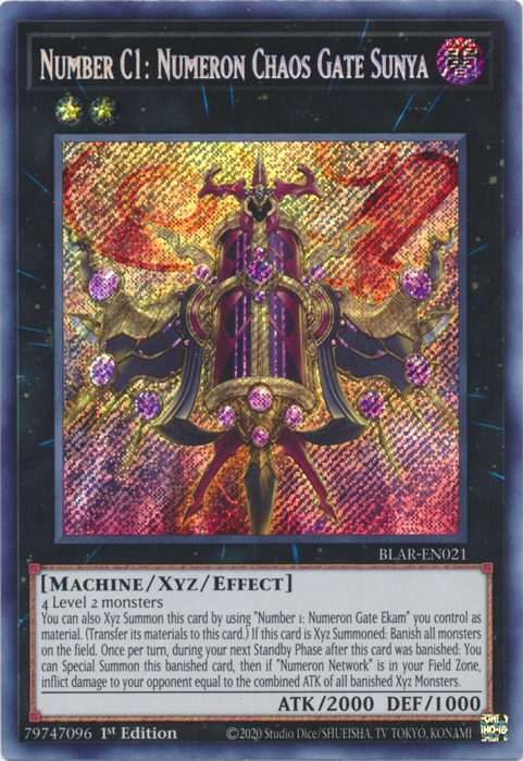 Number C1: Numeron Chaos Gate Sunya [BLAR-EN021] Secret Rare | The CG Realm