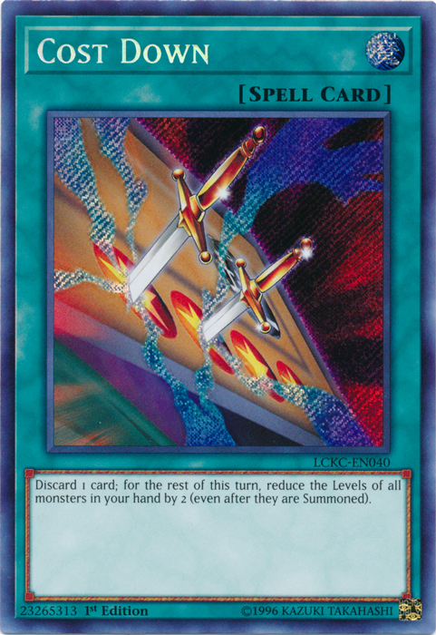 Cost Down [LCKC-EN040] Secret Rare | The CG Realm