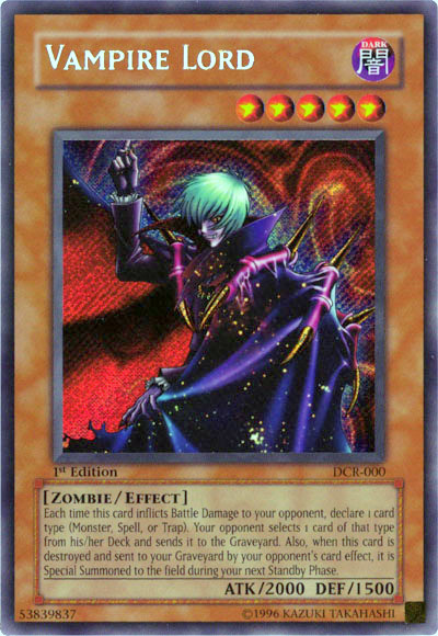 Vampire Lord [DCR-000] Secret Rare | The CG Realm