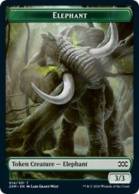 Elephant // Golem Double-Sided Token [Double Masters Tokens] | The CG Realm