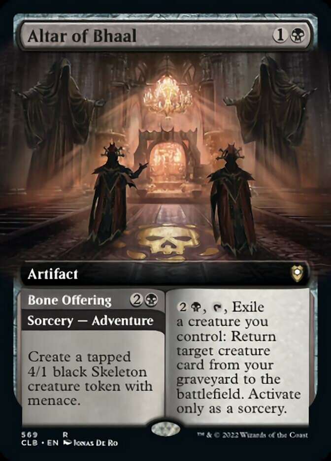 Altar of Bhaal // Bone Offering (Extended Art) [Commander Legends: Battle for Baldur's Gate] | The CG Realm