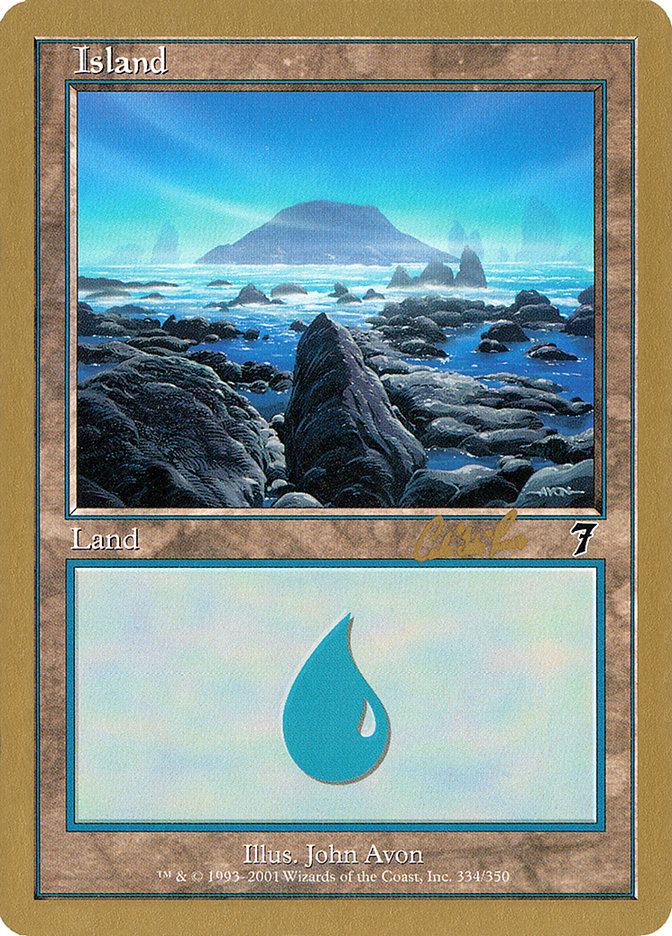 Island (cr334) (Carlos Romao) [World Championship Decks 2002] | The CG Realm