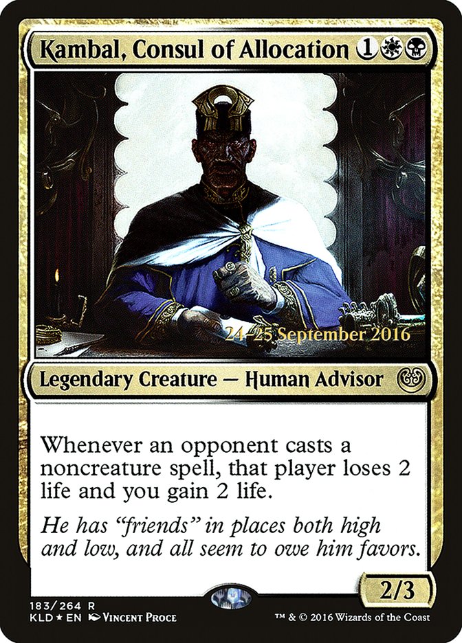 Kambal, Consul of Allocation [Kaladesh Prerelease Promos] | The CG Realm