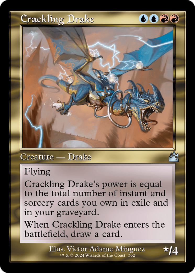 Crackling Drake (Retro Frame) [Ravnica Remastered] | The CG Realm