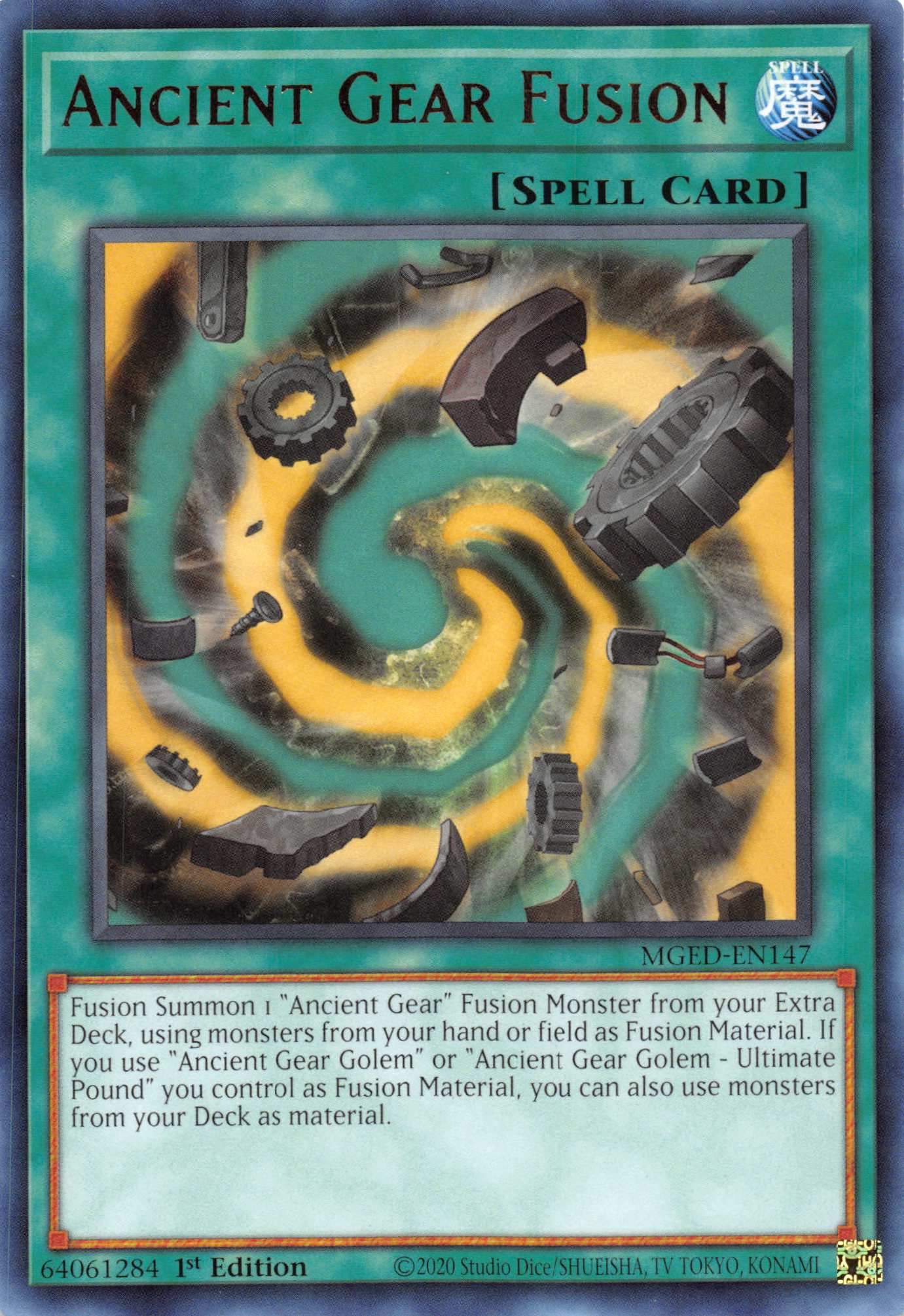 Ancient Gear Fusion [MGED-EN147] Rare | The CG Realm
