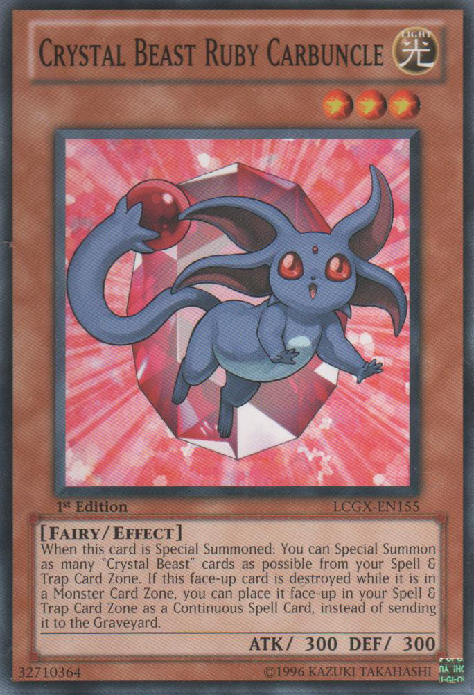 Crystal Beast Ruby Carbuncle [LCGX-EN155] Common | The CG Realm