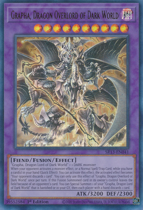 Grapha, Dragon Overlord of Dark World [SR13-EN041] Ultra Rare | The CG Realm