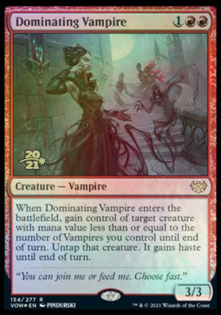 Dominating Vampire [Innistrad: Crimson Vow Prerelease Promos] | The CG Realm