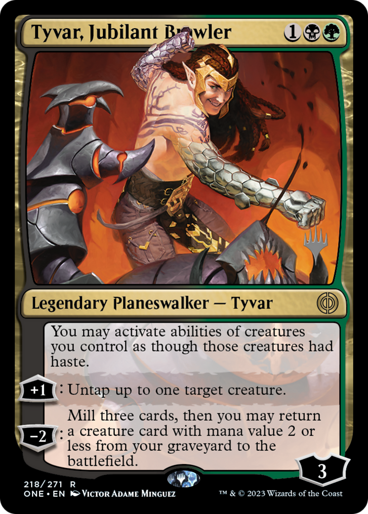 Tyvar, Jubilant Brawler (Promo Pack) [Phyrexia: All Will Be One Promos] | The CG Realm