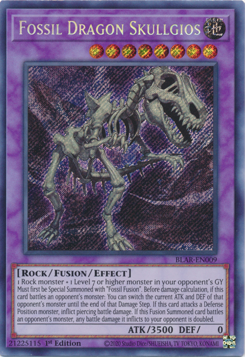 Fossil Dragon Skullgios [BLAR-EN009] Secret Rare | The CG Realm