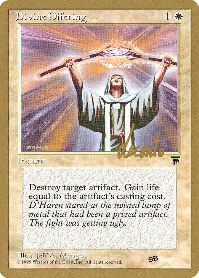 Divine Offering (Michael Loconto) (SB) [Pro Tour Collector Set] | The CG Realm