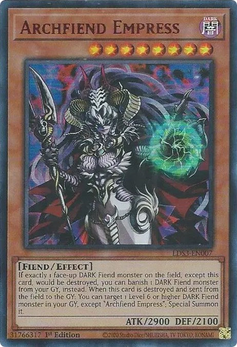 Archfiend Empress (Red) [LDS3-EN007] Ultra Rare | The CG Realm