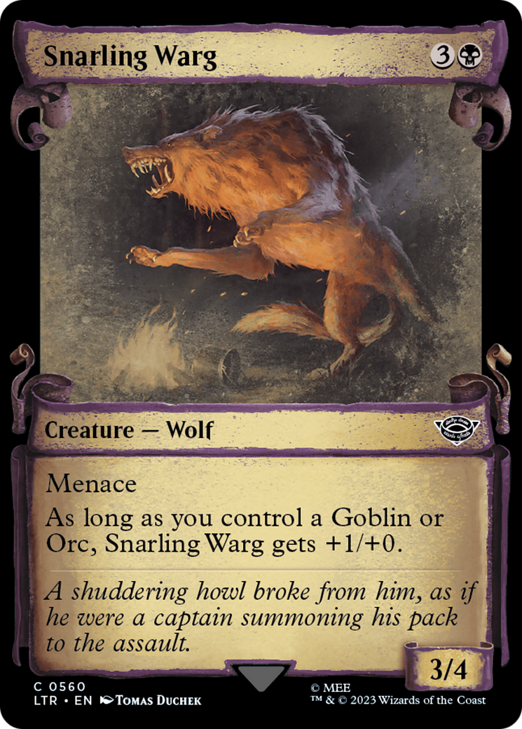 Snarling Warg [The Lord of the Rings: Tales of Middle-Earth Showcase Scrolls] | The CG Realm