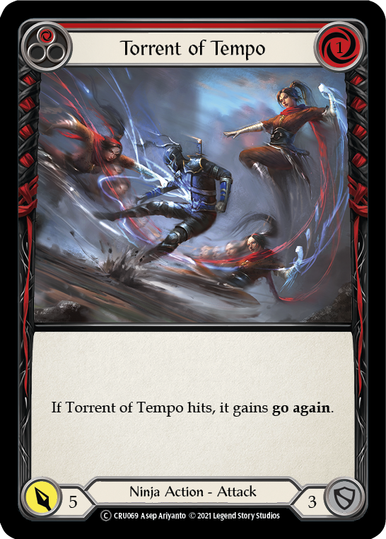 Torrent of Tempo (Red) [U-CRU069] (Crucible of War Unlimited)  Unlimited Rainbow Foil | The CG Realm