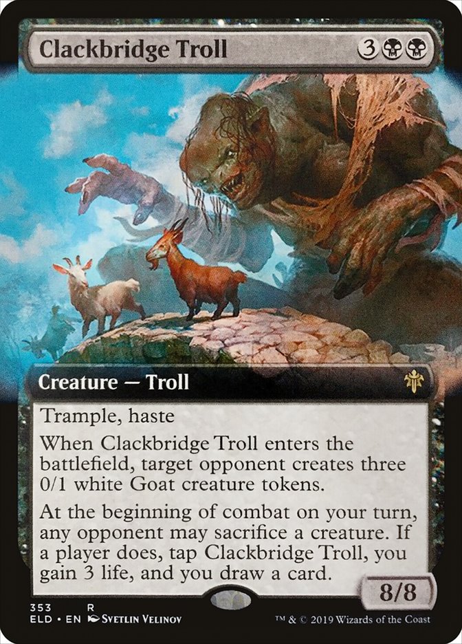 Clackbridge Troll (Extended Art) [Throne of Eldraine] | The CG Realm