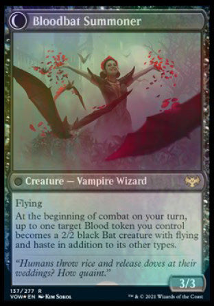 Voldaren Bloodcaster // Bloodbat Summoner [Innistrad: Crimson Vow Prerelease Promos] | The CG Realm