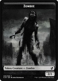 Zombie (010) // Zombie (011) Double-Sided Token [Commander 2019 Tokens] | The CG Realm