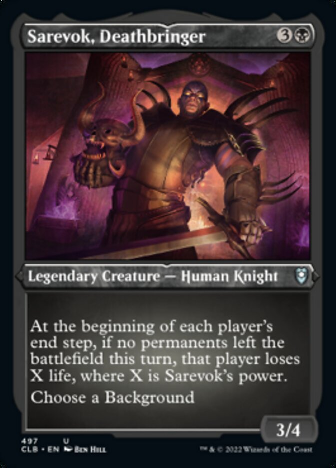 Sarevok, Deathbringer (Foil Etched) [Commander Legends: Battle for Baldur's Gate] | The CG Realm